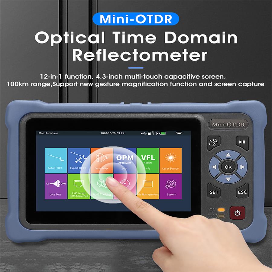 Optical Time Domain Reflectometer Otdr 1310 1550Nm - 4.3 Inç Dokunmatik Ekran MINI OTDR