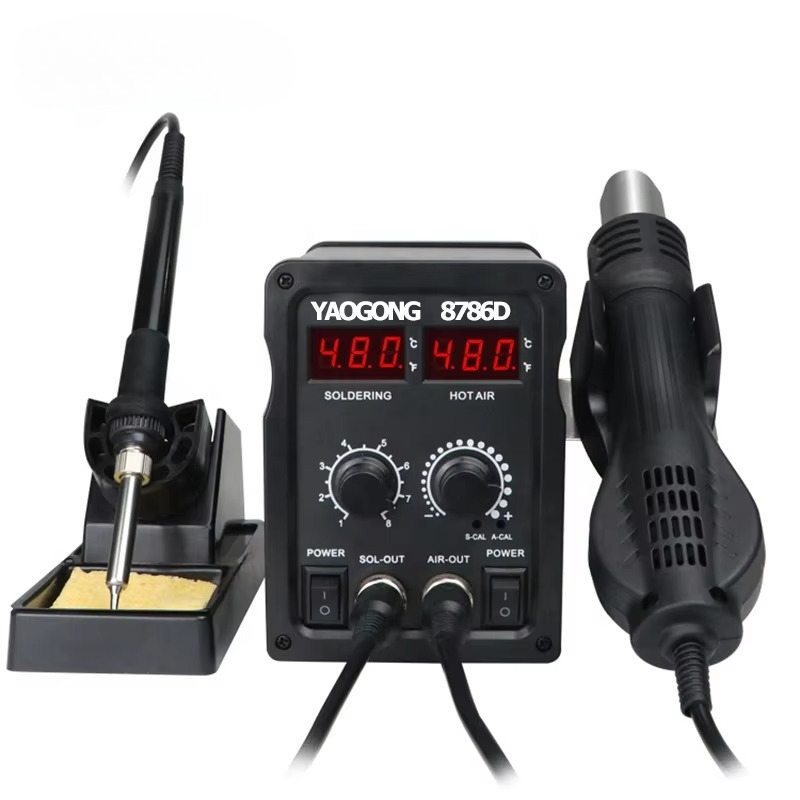 YAOGONG 8786D 2'si 1 Arada Dij - Smd Rework Station Hot Air Soldering 2 In 1 incelemesi ve fiyatı