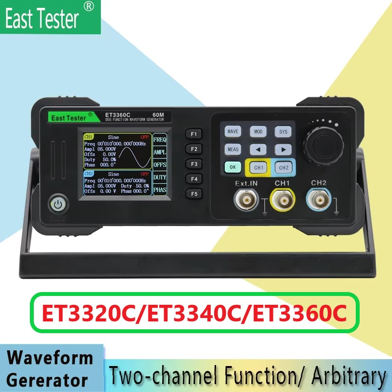 Doğu Test Cihazı ET3320/40/60C - Dual Channel Arbitrary Waveform Function Generator 60Mhz incelemesi ve fiyatı